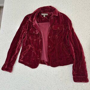 Maroon Velvet Jacket Size Small